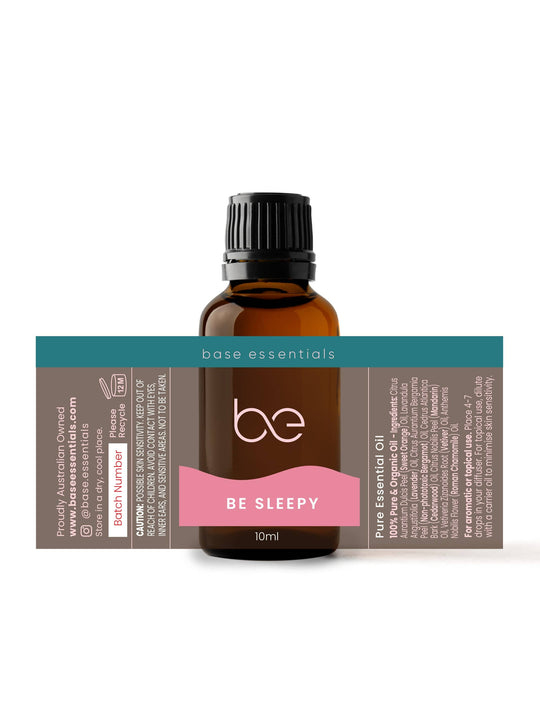 Base Essentials Blended Oil Be Sleepy Pure Essential Oil Blend, Organic 10ml
