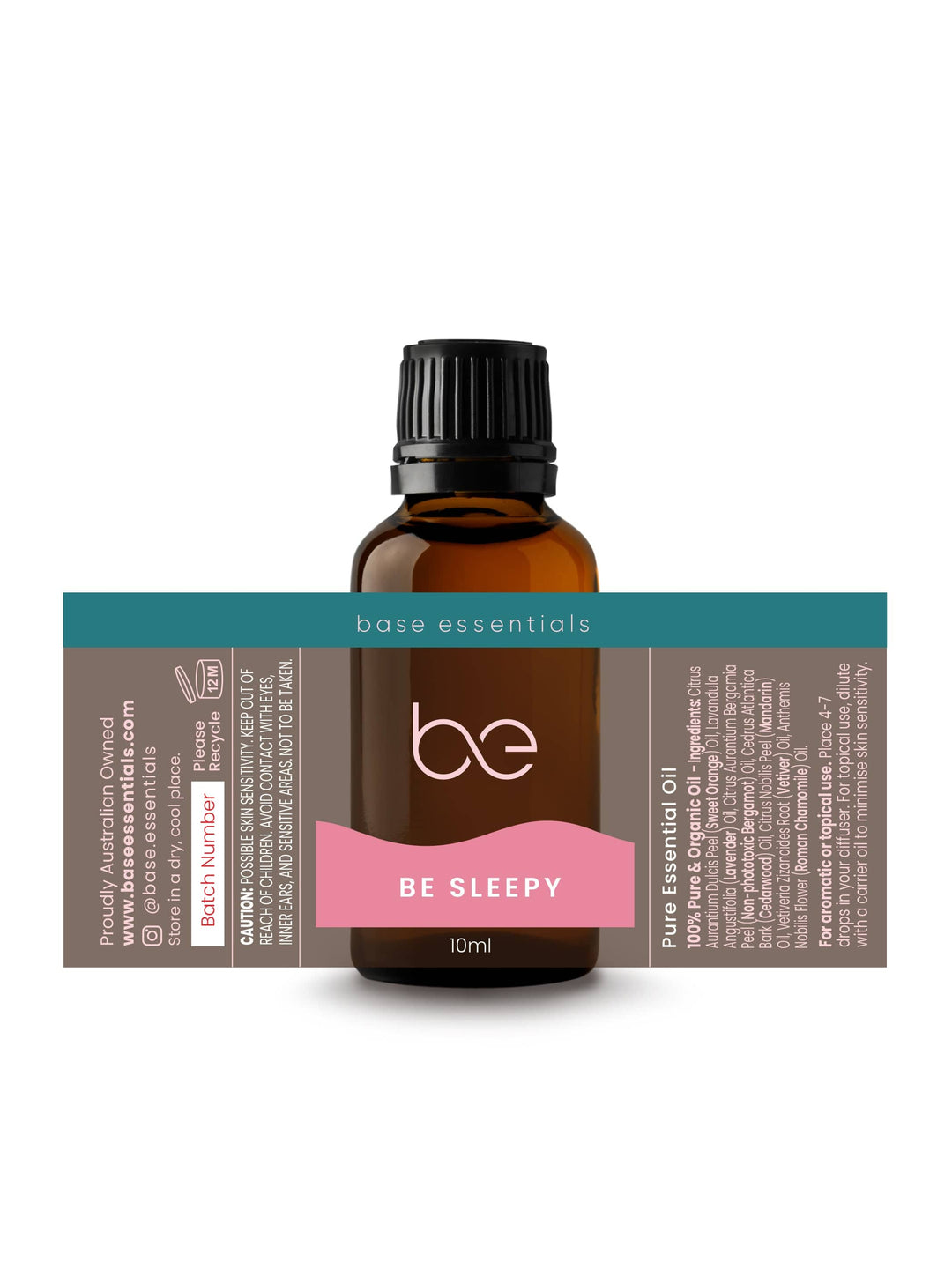 Base Essentials Fragrance Oil Be Sleepy Pure Silk Eye Mask & Essential Oil Kit