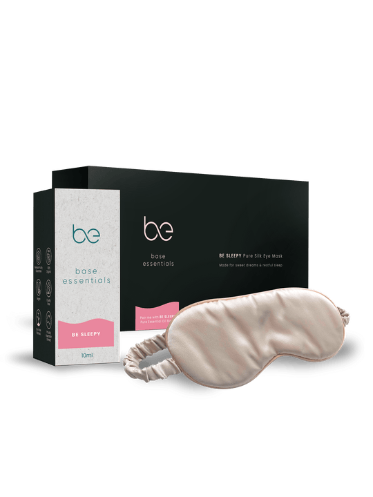 Base Essentials Fragrance Oil Be Sleepy Pure Silk Eye Mask & Essential Oil Kit
