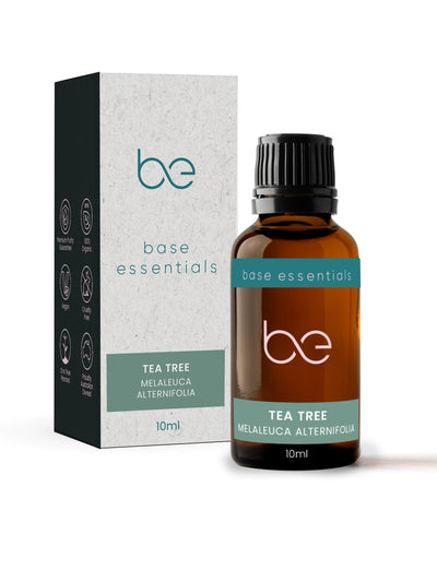 Base Essentials Single Oil Pure Essential Oil Tea Tree, Organic, Australian 10ml