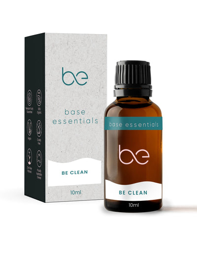 Base Essentials Blended Oil Be Clean, Pure Essential Oil Blend, Natural 10ml