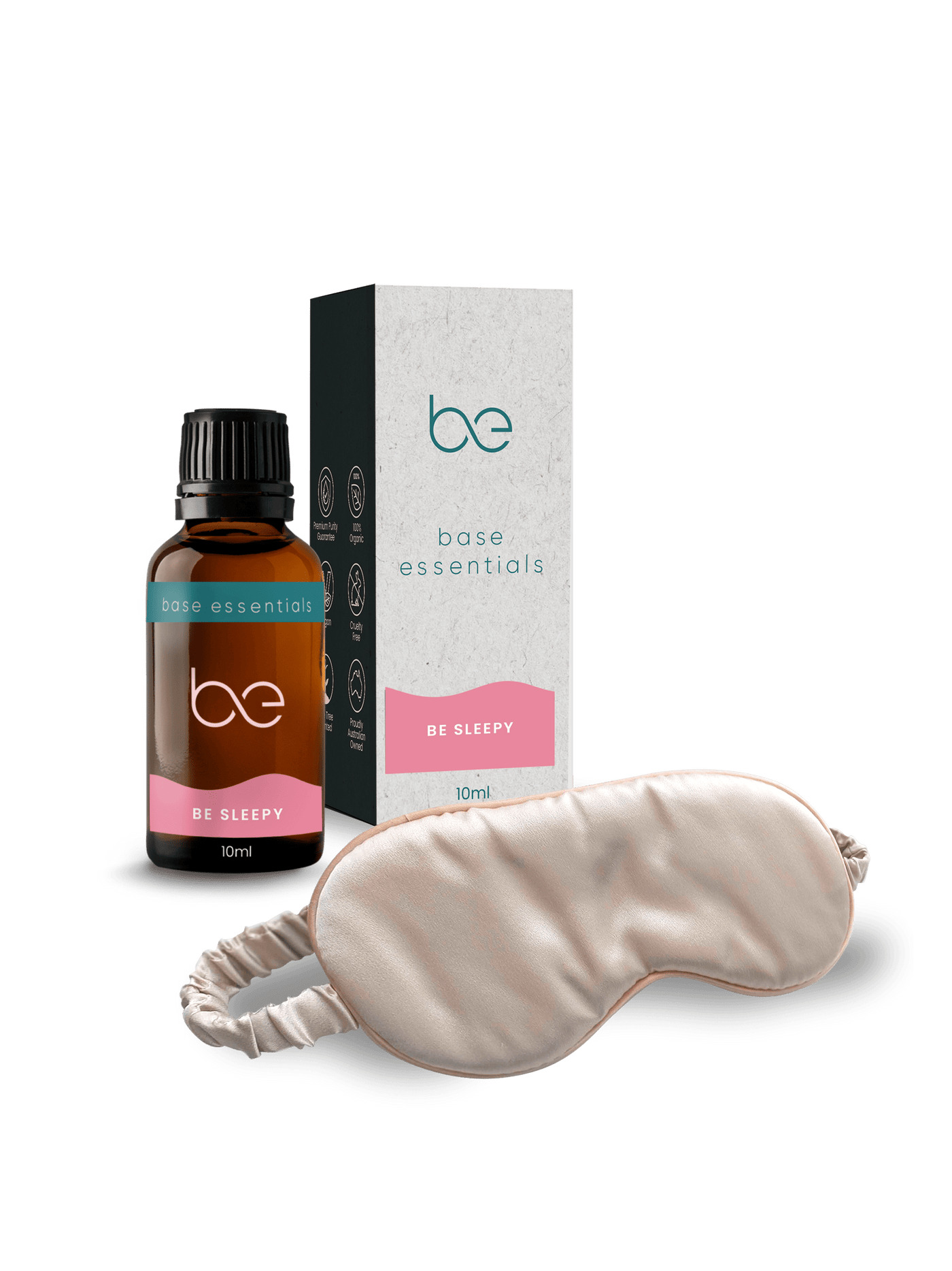 Base Essentials Fragrance Oil Be Sleepy Pure Silk Eye Mask & Essential Oil Kit