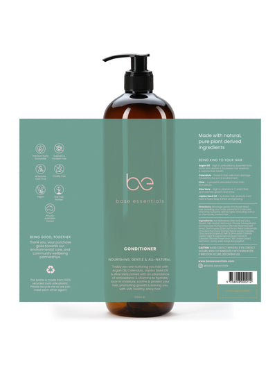 Base Essentials Hair Care Premium Hydrating Conditioner 500ml - All Natural