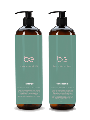 Base Essentials Multipack Hair Care Premium Hydrating Shampoo & Conditioner Kit 500ml - All Natural